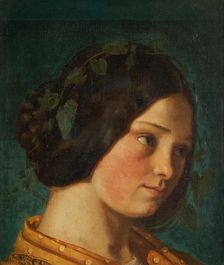 Portrait de Zélie Courbet, c.1842. Creator: Gustave Courbet