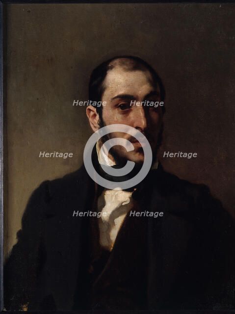 Portrait d'Eugène Laval (1818-1896), architecte, c1860. Creator: Eugene Delacroix.