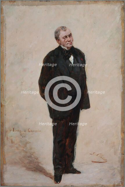 Portrait d'Émile de Girardin (1806-1881), publiciste et homme politique, 1877. Creator: Georges Jules Victor Clairin.