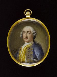 Portrait d'homme en habit bleu, between 1740 and 1770. Creator: Ecole Francaise