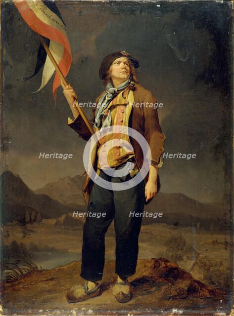 Portrait du chanteur Simon Chenard (1758-1832), en costume de sans-culotte, porte...14 octobre 1792. Creator: Louis Leopold Boilly.