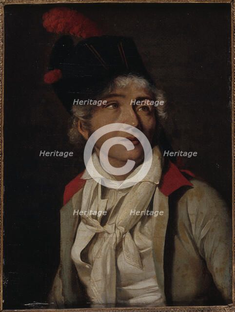 Portrait d'un acteur, en veste blanche à collet rouge, c1800. Creator: Louis Leopold Boilly.