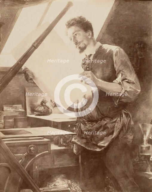 Portrait d'un graveur, 1860s-70s. Creator: Unknown.