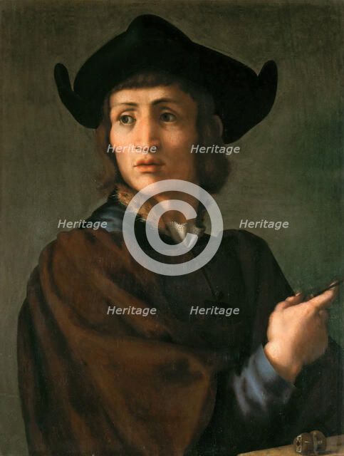 Portrait d'un graveur de pierres fines (Portrait of a gem engraver), ca 1518. Creator: Pontormo (1494-1557).