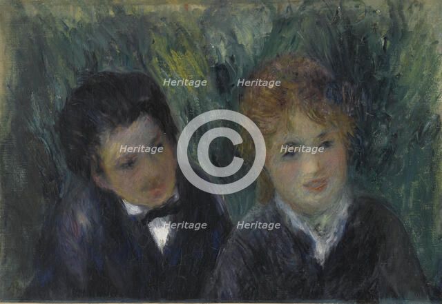 Portrait d'un jeune homme et d'une jeune fille, 1875-1880.