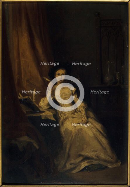 Portrait d'une actrice (Mme Volnys ?), c1835. Creator: Adèle-Anaïs Colin.