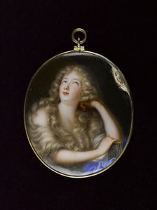 Portrait d'une jeune femme blonde en "Madeleine". Creator: Ecole Francaise