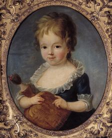 Portrait d'une petite fille tenant une poupée. Creator: Francois Hubert Drouais