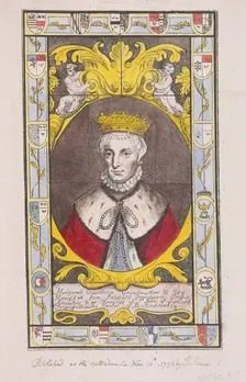 Portrait from stained glass window at St Mary, Battersea, London, 1793. Artist: Anon