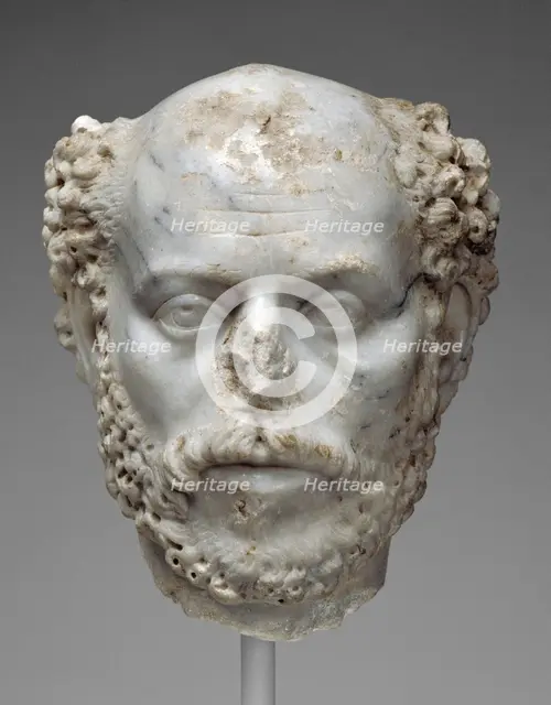 Portrait Head of a Balding Man, about A.D. 240. Creator: Unknown.