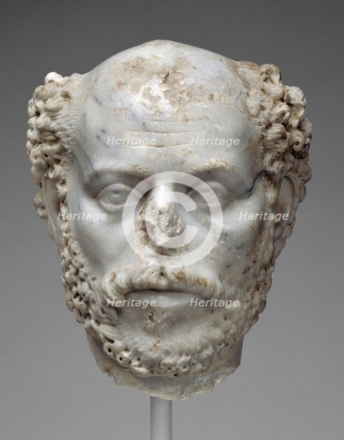 Portrait Head of a Balding Man, about A.D. 240. Creator: Unknown.