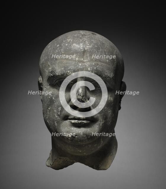 Portrait Head of a Priest of Isis, 100-200. Creator: Unknown.