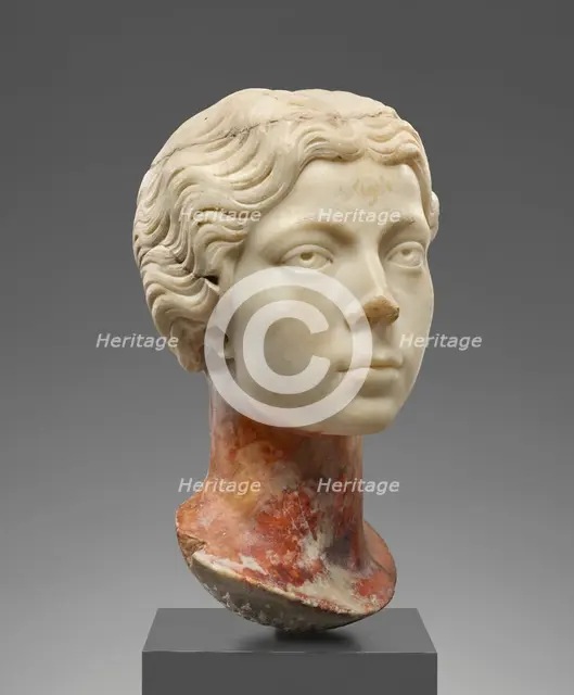 Portrait Head of a Young Woman, A.D. 170-190. Creator: Unknown.