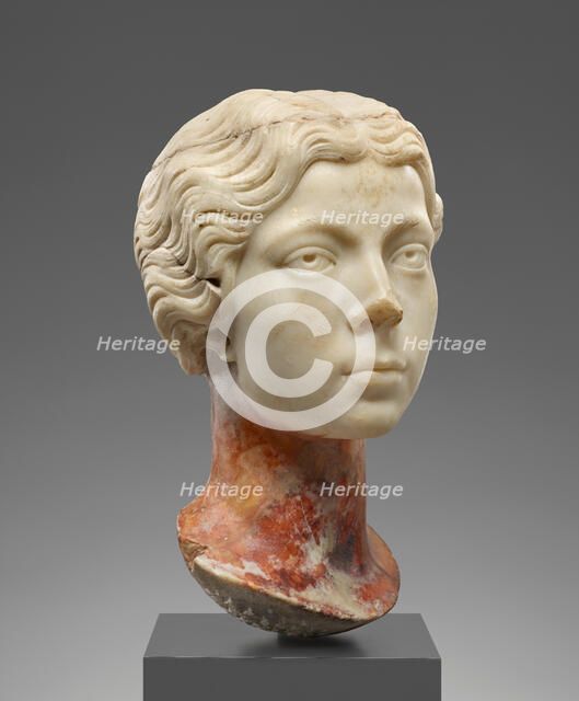 Portrait Head of a Young Woman, A.D. 170-190. Creator: Unknown.