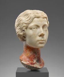Portrait Head of a Young Woman, A.D. 170-190. Creator: Unknown