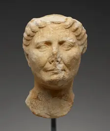 Portrait Head of an Old Woman, 25-1 B.C. Creator: Unknown