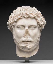 Portrait Head of Emperor Hadrian, 130-138. Creator: Unknown