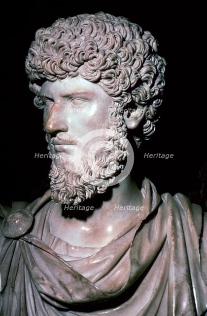 Portrait head of Emperor Lucius Verus. Artist: Unknown