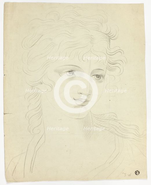 Portrait Head of Girl, n.d. Creator: J. Aspinall.