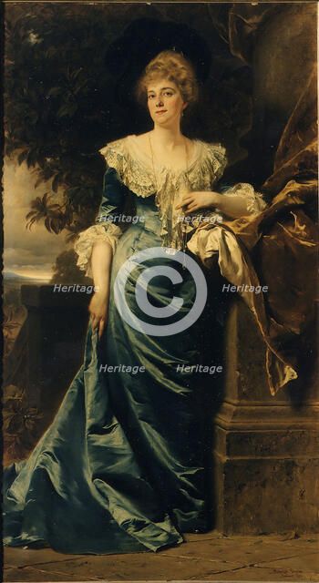 Portrait Hedwige de Ligne, 1900. Creator: Benczúr, Gyula (1844-1920).