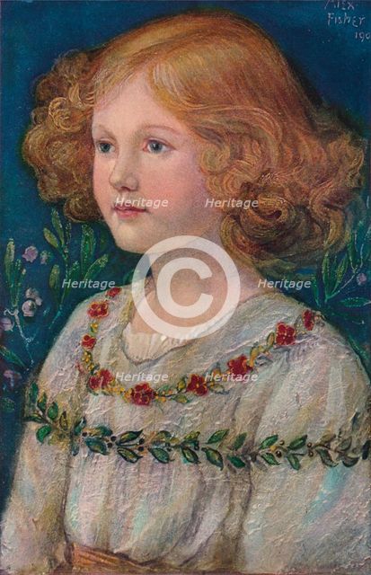 'Portrait in enamel of Rosemary, Daughter of John', c1909. Artist: Alexander Fisher.