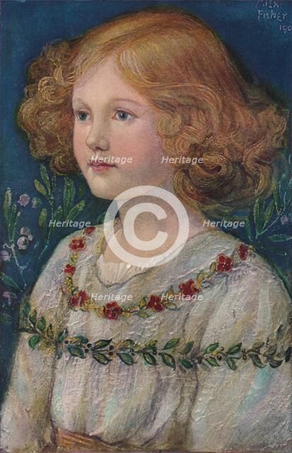 'Portrait in enamel of Rosemary, Daughter of John', c1909. Artist: Alexander Fisher.