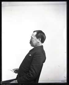 Portrait in Profile of Theodore Nicholas Gill (1837-1914), 1880s. Creator: United States National Museum Photographic Laboratory