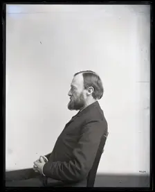 Portrait in Profile of Ferdinand Vandeveer Hayden (1829-1887), 1880s. Creator: United States National Museum Photographic Laboratory