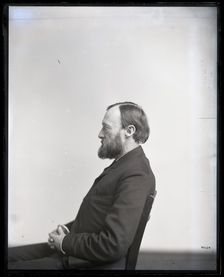 Portrait in Profile of Ferdinand Vandeveer Hayden (1829-1887), 1880s. Creator: United States National Museum Photographic Laboratory
