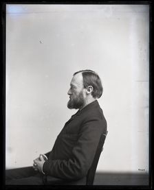 Portrait in Profile of Ferdinand Vandeveer Hayden (1829-1887), 1880s. Creator: United States National Museum Photographic Laboratory