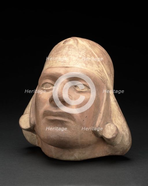 Portrait Jar of a Ruler with Traces of Face Paint, 100 B.C./A.D. 500. Creator: Unknown.