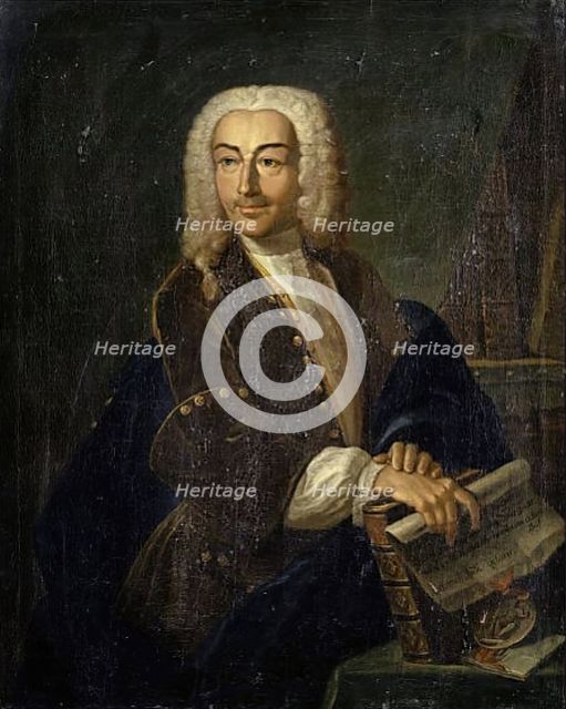 Portrait of Counsellor Carl Friedrich Drollinger, 1738. Creator: Johann Rudolf Huber.