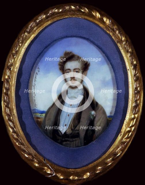 Portrait of Count Anatole Nikolaievich Demidov, 1st Prince of San Donato (1812-1870), 1830-1840s. Artist: Herbelin, Jeanne-Mathilde (1820-1904)
