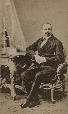 Portrait of Count Anatole Nikolaievich Demidov, 1st Prince of San Donato (1812-1870), c. 1870. Creator: Photo studio Furne fils & H. Tournier