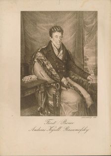 Portrait of Count Andrey Razumovsky (1752-1836) . Creator: Lanzedelly, Josef, the Elder (1772-1831)