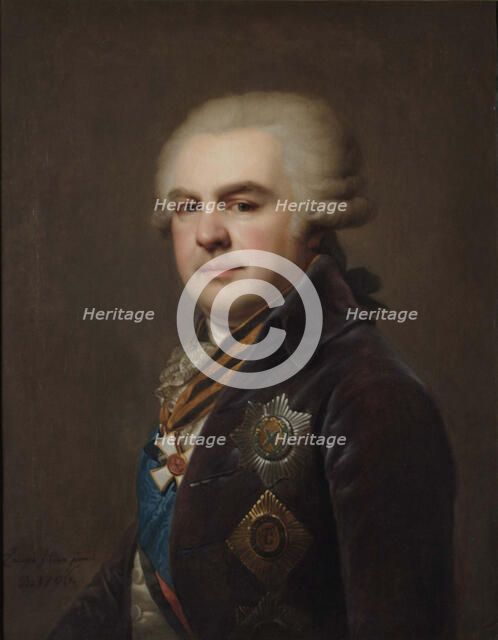 Portrait of Count Alexander Nikolayevich Samoylov (1744-1814), 1796. Artist: Lampi, Johann-Baptist, the Younger (1775-1837)