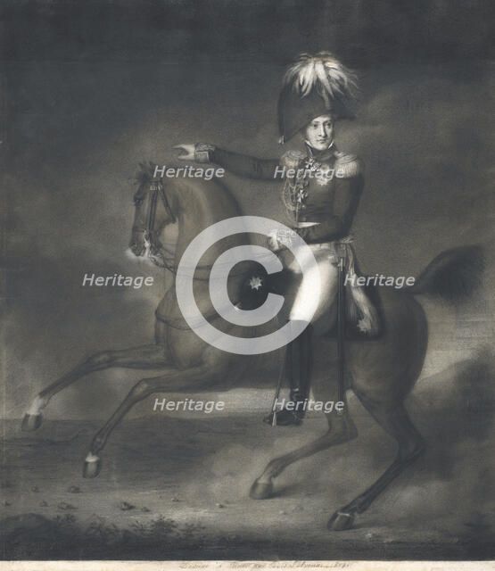 Portrait of Count Alexander Ivanovich Chernyshov (1786-1857). Artist: Letronne, Louis René (1790-1842)