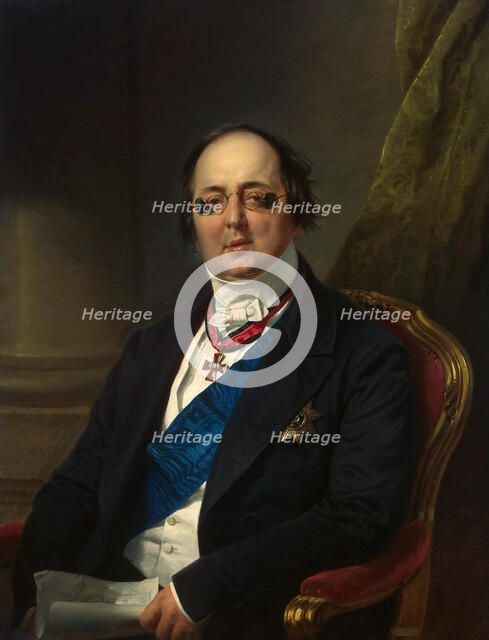 'Portrait of Count Alexander Kushelev-Bezborodko', 1851-1852.  Creator: Franz Kruger.