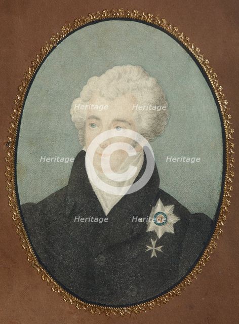 Portrait of Count Alexander Lvovich Naryshkin (1760-1826), Second quarter of the 19th cen. Artist: Anonymous  