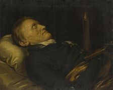 Portrait of Count Alexander Stroganov on His Death-Bed, 1811. Creator: Unknown