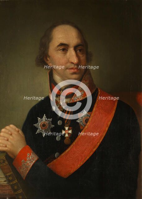 Portrait of Count Alexander Semyonovich Khvostov (1753-1820), 1809. Artist: Anonymous  