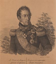 Portrait of Count Alexandre Andrault de Langeron (1763-1831), 1820. Creator: Hampeln, Carl, von (1794-after 1880)