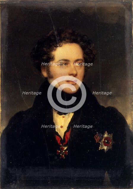 Portrait of Count Alexey Alexeyevich Perovsky (1787-1837), writer Antony Pogorelsky, 1827. Artist: Daffinger, Moritz Michael (1790-1849)