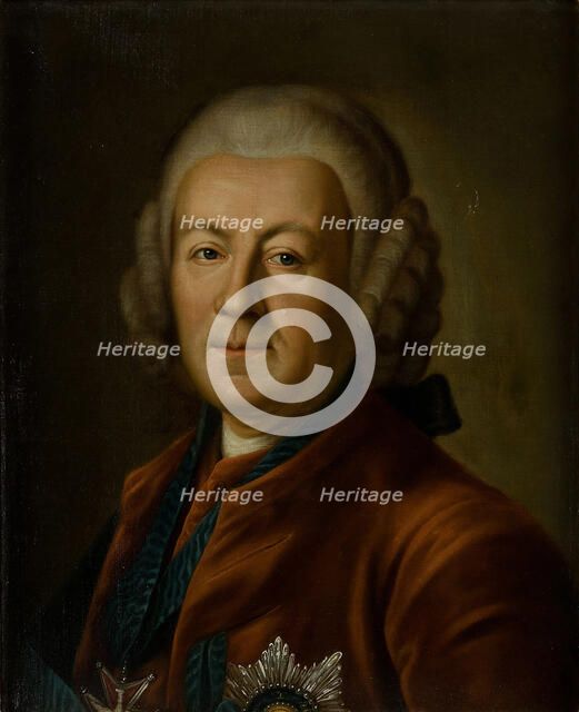 Portrait of Count Alexey Petrovich Bestuzhev-Ryumin (1693-1766). Creator: Anonymous.