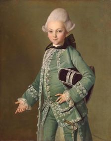 Portrait of Count Alexei Bobrinsky as a Child, 1769. Creator: Ludwig Christinec