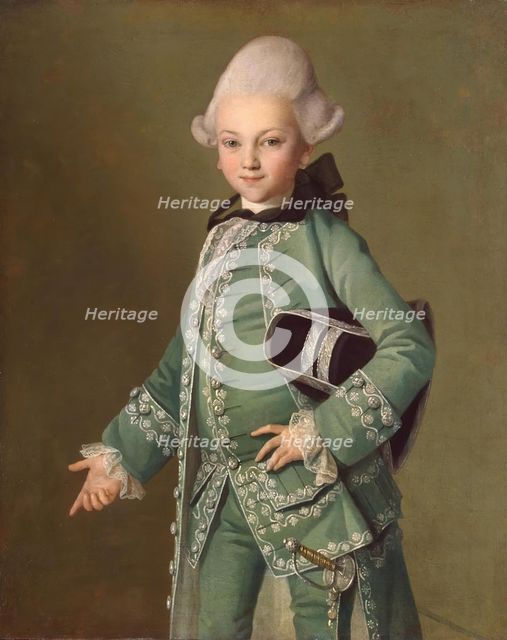 Portrait of Count Alexei Bobrinsky as a Child, 1769. Creator: Ludwig Christinec.