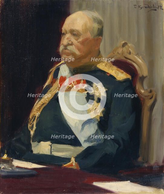 Portrait of Count Alexei Ignatyev, the Member of the State Council, Minister of the interior, 1902. Artist: Kustodiev, Boris Michaylovich (1878-1927)