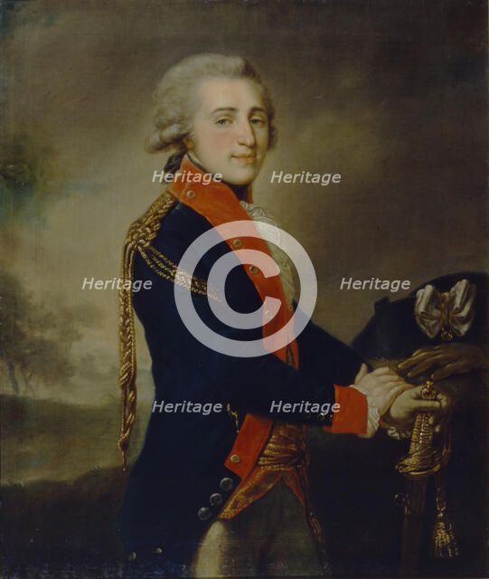Portrait of Count Artemy Ivanovich Lazarev (1768-1791), 1790s. Artist: Lampi, Johann-Baptist von, the Elder (1751-1830)