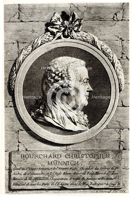 Portrait of Count Burkhard Christoph von Münnich (1683-1767). Artist: Anonymous  