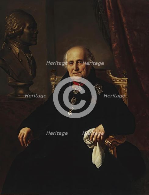 Portrait of Count Grigory Kushelev (1754-1833), 1827. Creator: Orest Kiprensky.